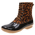 Women Cheetah Duck Boots Saltwater Rain Waterproof