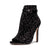 Women Pumps Peep Toe Gladiator Crystal Galaxy High Heel Sandals