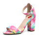 Women's Rainbow Chunk High Heel Pump Sandals
