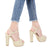 Women's IN5 Ankle Strap Peep Toe Sequin High Heel Party Sandals Pump