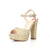 Women's IN5 Ankle Strap Peep Toe Sequin High Heel Party Sandals Pump