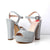 Women's IN5 Ankle Strap Peep Toe Sequin High Heel Party Sandals Pump