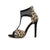 Women's Leopard Print Stiletto Heels Peep Toe Heels Sandals