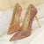 Women's Sequins Sexy High Heels Sandals Stiletto Pump Shoe