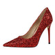 Women's Sequins Sexy High Heels Sandals Stiletto Pump Shoe