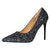 Women's Sequins Sexy High Heels Sandals Stiletto Pump Shoe