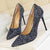 Women's Sequins Sexy High Heels Sandals Stiletto Pump Shoe