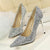 Women's Sequins Sexy High Heels Sandals Stiletto Pump Shoe