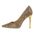 Women's Sequins Sexy High Heels Sandals Stiletto Pump Shoe
