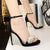 Women's Stiletto Suede Rhinestone High Heels Sandals