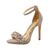 Women's Stiletto Suede Rhinestone High Heels Sandals