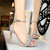 Women's Stiletto Suede Rhinestone High Heels Sandals
