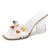 Womens Summer Slip-on Crystal High Heeled Sandals Slippers