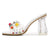 Womens Summer Slip-on Crystal High Heeled Sandals Slippers