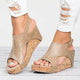 Summer Peep Toe Women's Platform Wedge Sandals