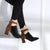 Buckle Block Women's High Heel Ankle Boots