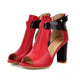 Sexy Peep Toe Leather High Heel Sandals Women Shoes