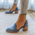 Simple Block Mid-heel Women's Pump Shoes