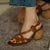 Chunky Heel Sandals Women Leather Sandals