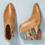 Low Heel Block Yellow Brown Women Mid Boots