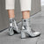 Fashion Side Zipper Smooth Casual Women's Boots