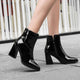 Fashion Side Zipper Smooth Casual Women's Boots