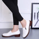 Leather Penny Loafer Casual Flat Shoes for Women Ladies Girls