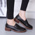 Leather Penny Loafer Casual Flat Shoes for Women Ladies Girls