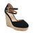 Straw Round Head Double Buckle Women's Wedge Sandals