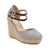 Straw Round Head Double Buckle Women's Wedge Sandals