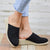 Suede Leather Espadrille Platform Women's Slippers Sandals