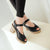 Summer Cute Hollow Peep Toe Women's Platform Block Heel Sandals