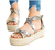Summer Straw Comfort Women's Platform Wedges Sandals Heels