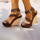 Women's Sexy Wedge Heel Buckle Sandals